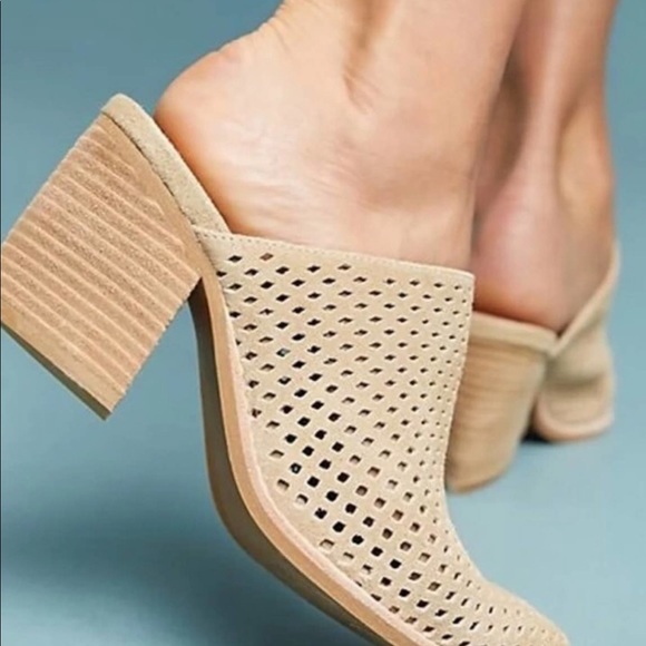 Jeffrey Campbell Favela Perforated Mules - Picture 1 of 9